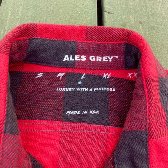 RSVP Gallery x Ales Grey Crystal Bejeweled Button Up Shirt Top sz L Large Men's - Picture 3 of 6